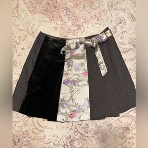 Simonetta Girls Made in Italy Patchwork Velvet Floral Skirt (Size 10)